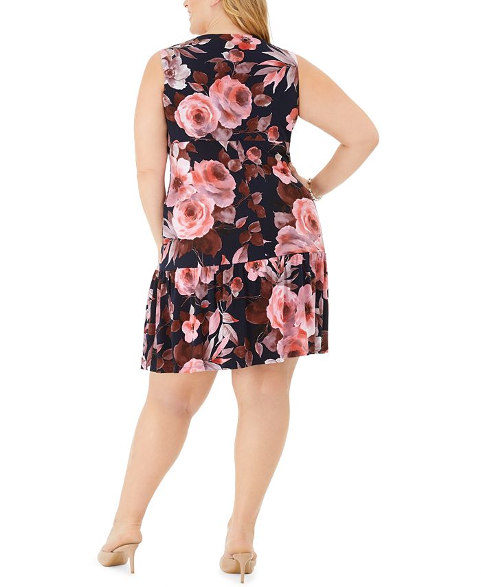 Connected Plus Size Sleeveless Mesh Dress - Macy's