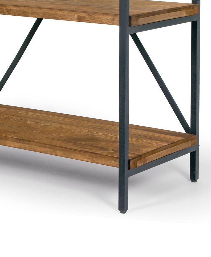 Glamour Home Ailis 67" Pine Wood Shelf Etagere Bookcase Media Center