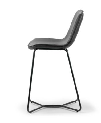 Set of 2 Amery Iron Frame Vintage-like Counter Stool