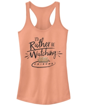 image of Fifth Sun Friends I-D Rather Be Watching Friends Text Women-s Racerback Tank