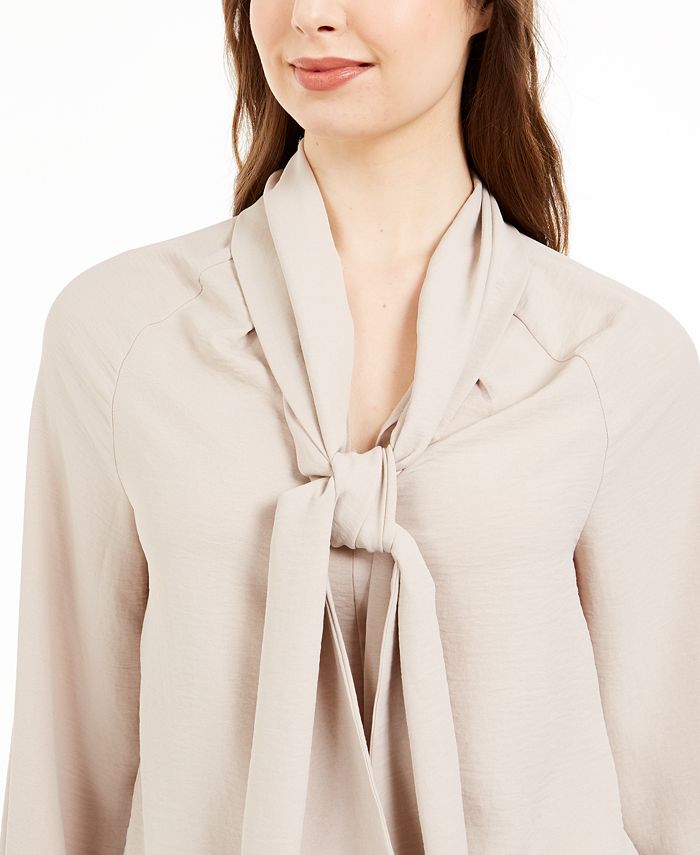 Calvin Klein Tie Neck Bow Blouse Reviews Tops Women Macy s