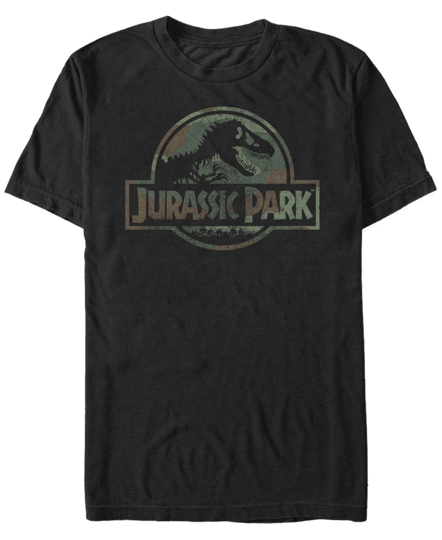 Мужская футболка Fifth Sun Jurassic Park Camo Fossil Logo Short Sleeve, цвет: Чёрный — фото 1