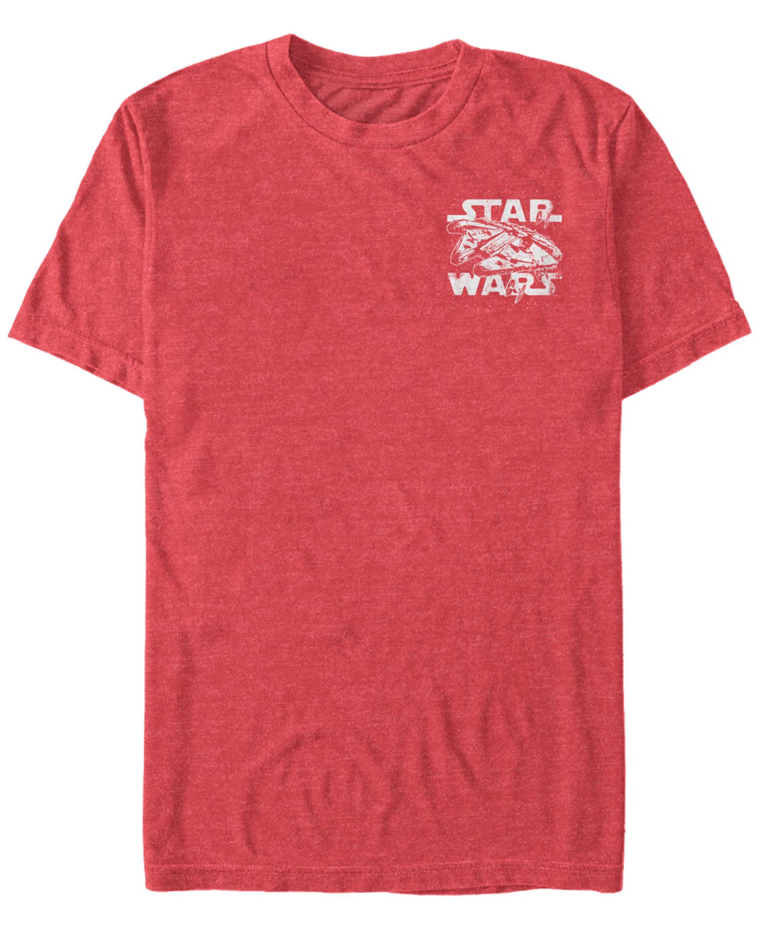 Star Wars Men's Millennium Falcon Left Chest Logo Short Sleeve T-Shirt