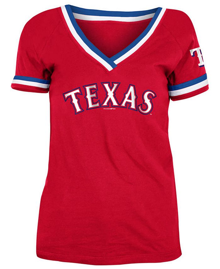 5th & Ocean Texas Rangers Women's Contrast Binding TShirt Macy's