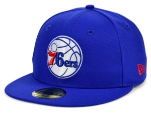 New Era Philadelphia 76ers The Circle Patch 59fifty-fitted Cap In Royalblue