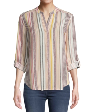 image of Jpr Split-Neck Striped Top