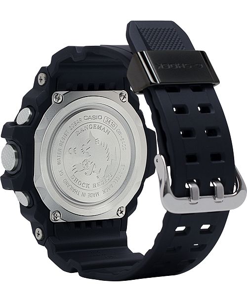 G Shock Men S Solar Digital Rangeman Black Resin Strap Watch 53 1 2mm Reviews Watches Jewelry Watches Macy S