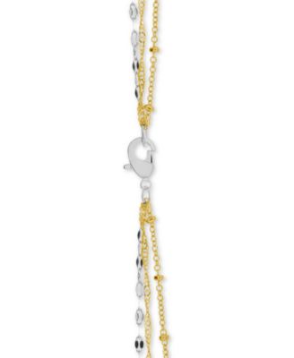 Silver Plated Multi-Chain 18" Layered Statement Necklace