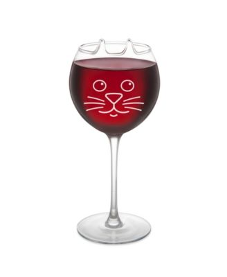 Big Mouth The Perfect Pour Cat Wine Glass Macy's