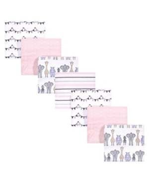 Hudson Baby Baby Girls Flannel Receiving Blankets Bundle Pack of 7