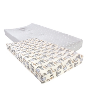 Hudson Baby Baby Girls and Boys Royal Safari Changing Pad Cover Pack of 2