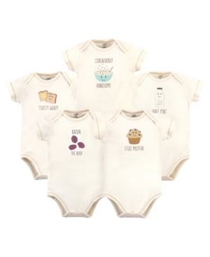 Touched by Nature Baby Girls and Boys Muffin Bodysuits Pack of 5
