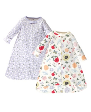 Touched by Nature Baby Girls Flutter Garden Long-Sleeve Wearable Sleeping Bag Sack Pack of 2