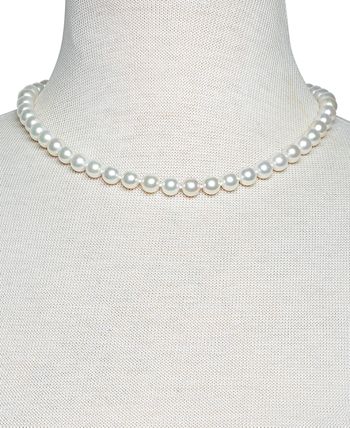 Belle de Mer - Pearl Necklace, 18" 14k Gold A+ Cultured Akoya Pearl Strand (8-8-1/2mm)