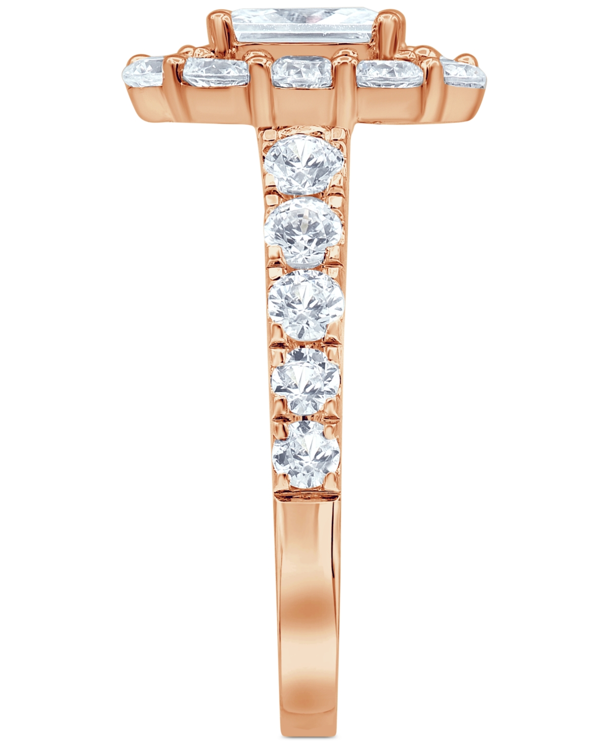 Certified Diamond (4 ct. t.w.) Emerald Halo Bridal Set in 18k White, Yellow or- Rose Gold