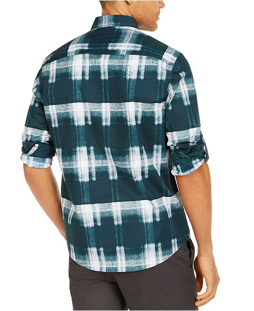 Alfani Men S Boris Plaid Cotton Shirt Created For Macy S