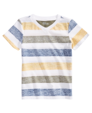 image of Toddler Boys Short Sleeve Striped T-Shirt