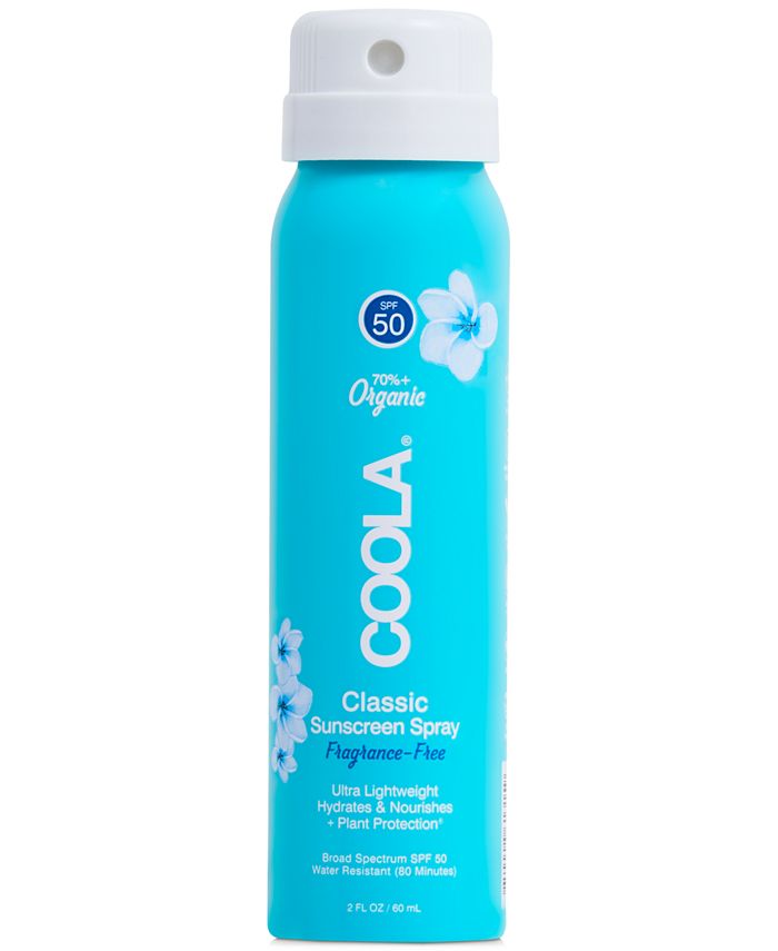 COOLA - Coola Classic Body Organic Sunscreen Spray SPF 50 - Fragrance Free, 2-oz.