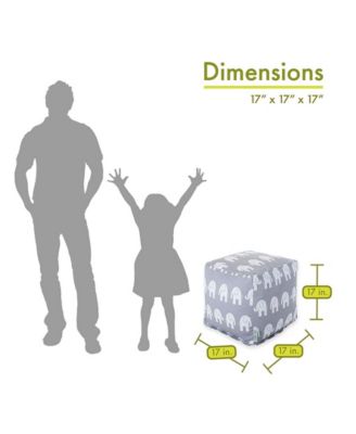 Ellie Ottoman Pouf Cube 17" x 17"