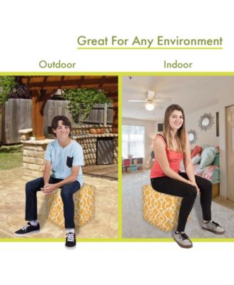 Athens Ottoman Pouf Cube 17" x 17"