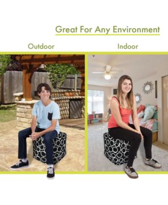 Fusion Ottoman Pouf Cube 17" x 17"