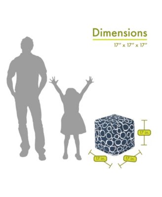 Fusion Ottoman Pouf Cube 17" x 17"