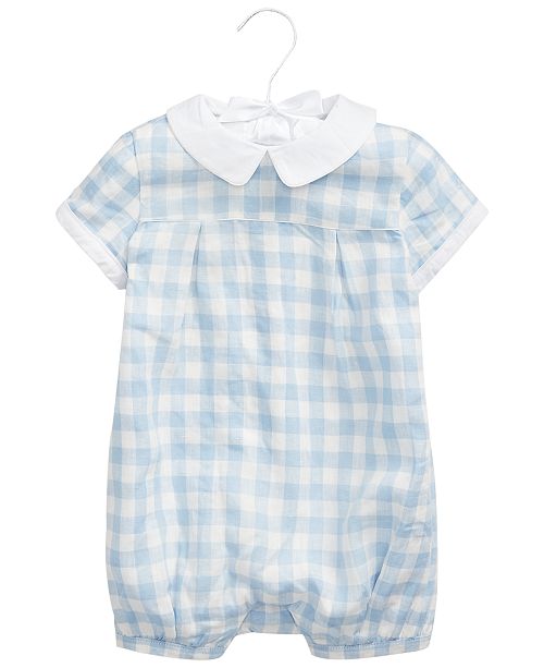 Polo Ralph Lauren Baby Boys Gingham Linen Bubble Shortall