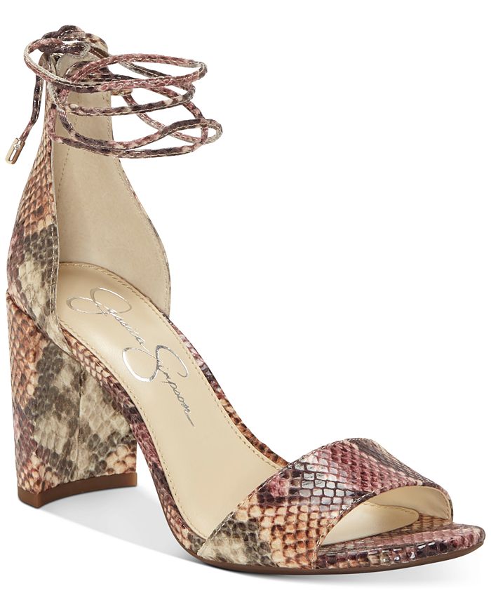 Jessica Simpson Nehah Ankle-Tie Dress Sandals - Macy's