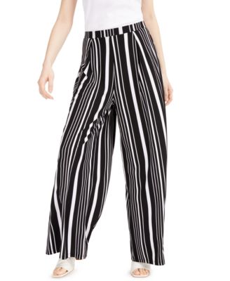 wide leg pants with stripes