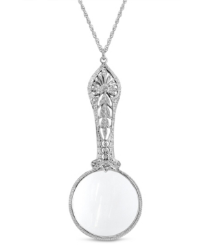 image of 2028 Gold Tone Round Ornate Crystal Magnifying Glass 30