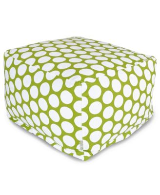 Large Polka Dot Ottoman Square Pouf 27" x 17"