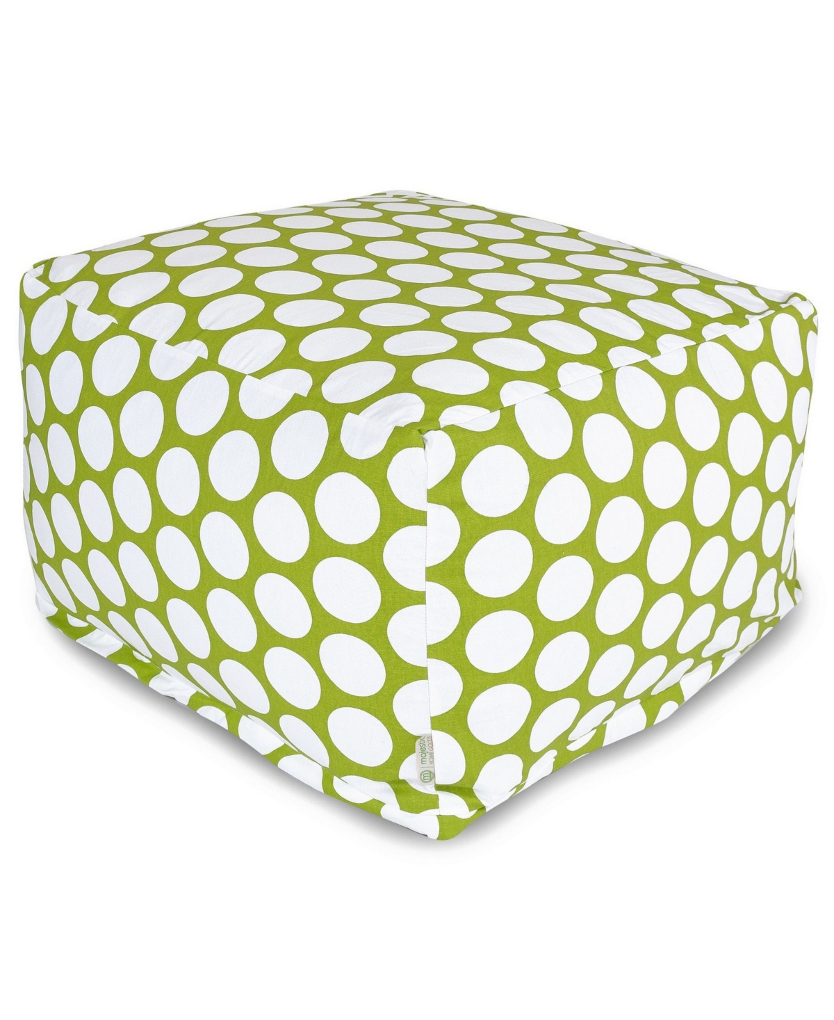 Majestic Home Goods Large Polka Dot Ottoman Square Pouf 27
