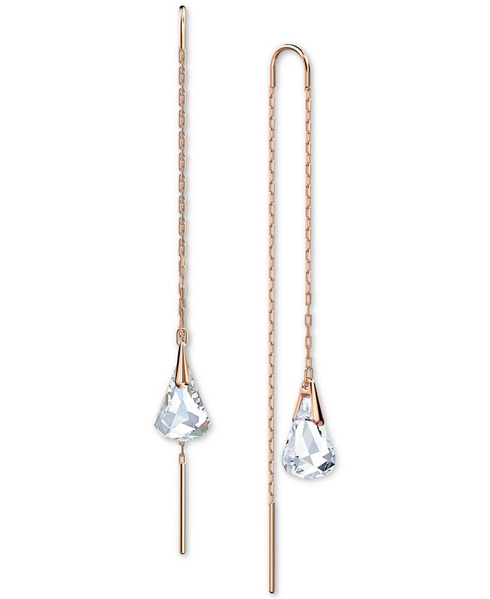 Swarovski GoldTone Crystal Threader Earrings Macy's