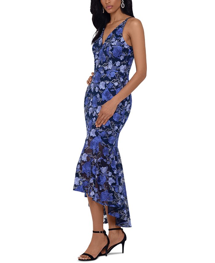 xscape high low gown
