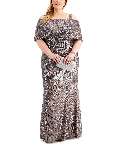 Nightway Plus Size Sequin Gown Reviews Dresses Plus Sizes