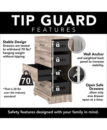 River Brook Full/Queen Size Headboard, Chest of Drawers and Nightstand  Bedroom Set