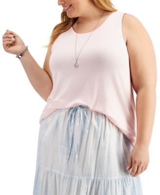 Style & Co Plus Size Swing Tank Top, Created for Macy's - Macy's