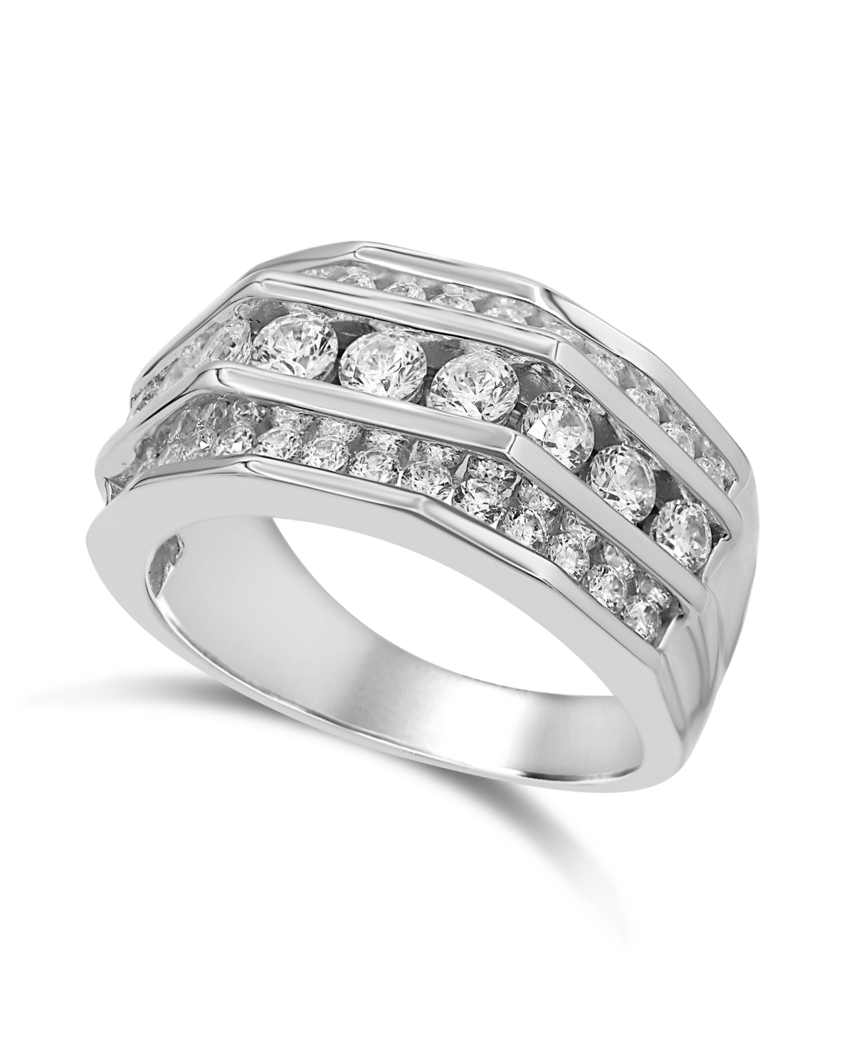 Macy's Men's Diamond (2 Ct. T.w.) Ring In 10k White Gold