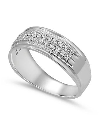 Macy's - Men's Diamond (1/2 ct. t.w.) Ring in 10K White Gold or 10K Yellow Gold