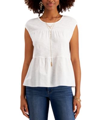 Style & Co - Cotton Tiered Tank Top