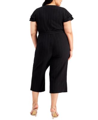 cropped jumpsuit with sleeves