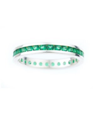 Channel-set Gemstone Ring in Sterling Silver