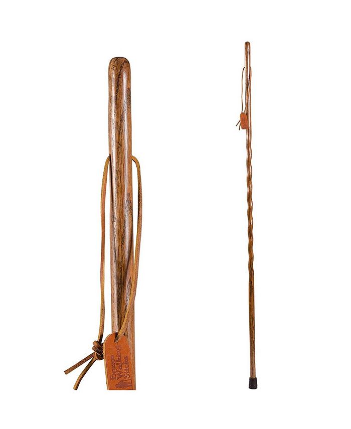 Brazos 55 Twisted Oak Handcrafted Wood Walking Stick Hiking Trekking Pole Cane Macys 0327