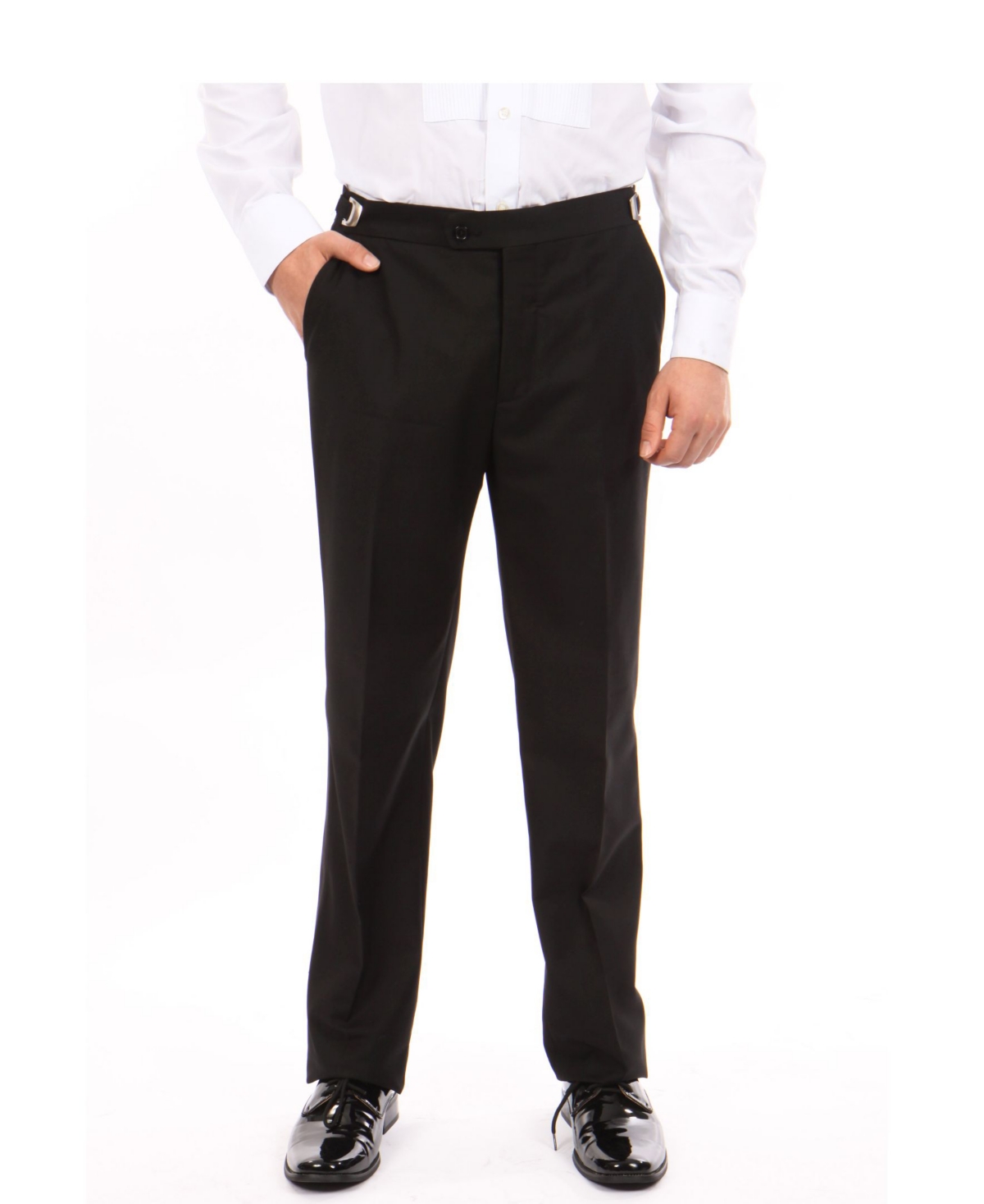 Men's Skinny Modern Fit Tuxedo Dress Pants - Black