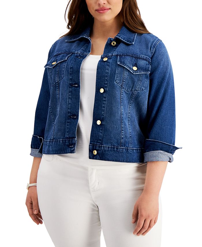 Michael kors blue jean jacket hot sale
