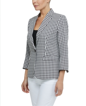 Laundry by Shelli Segal Gingham-Print Blazer