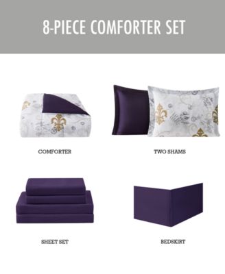 Pem America Jean Queen 8PC Comforter Set, Created For Macy's