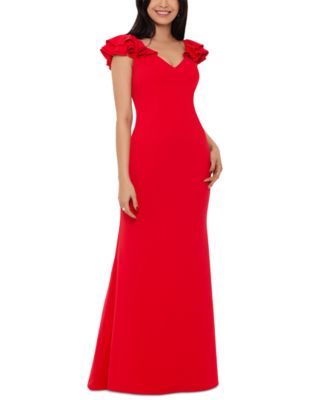 macy's betsy and adam red dress