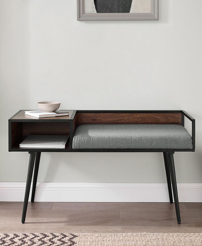 Walker Edison 40" Modern Telephone Entry Bench & Reviews Furniture