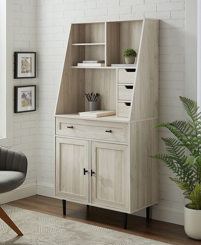 Walker Edison 64" Storage Desk and Hutch with Keyboard Drawer & Reviews